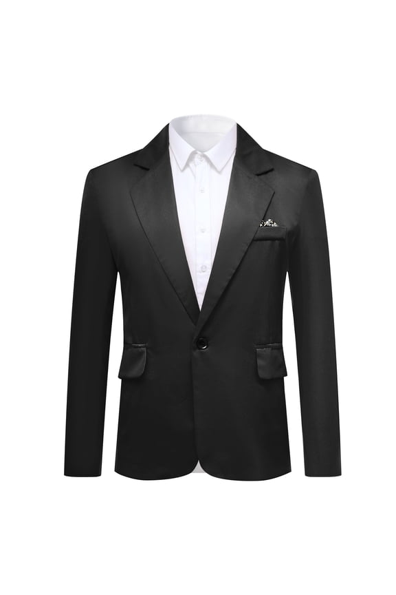 Mens Slim Fit Single-Breasted Suit Blazer Sport Coat