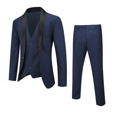 Cloudstyle Mens Suits Slim 3-Piece Suit Shawl Lapel Party Outfit Set