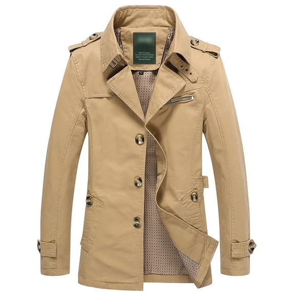 Cloudstyle Mens Trench Jacket Lightweight Summer Military Windbreaker Jackets Elegant Outwear