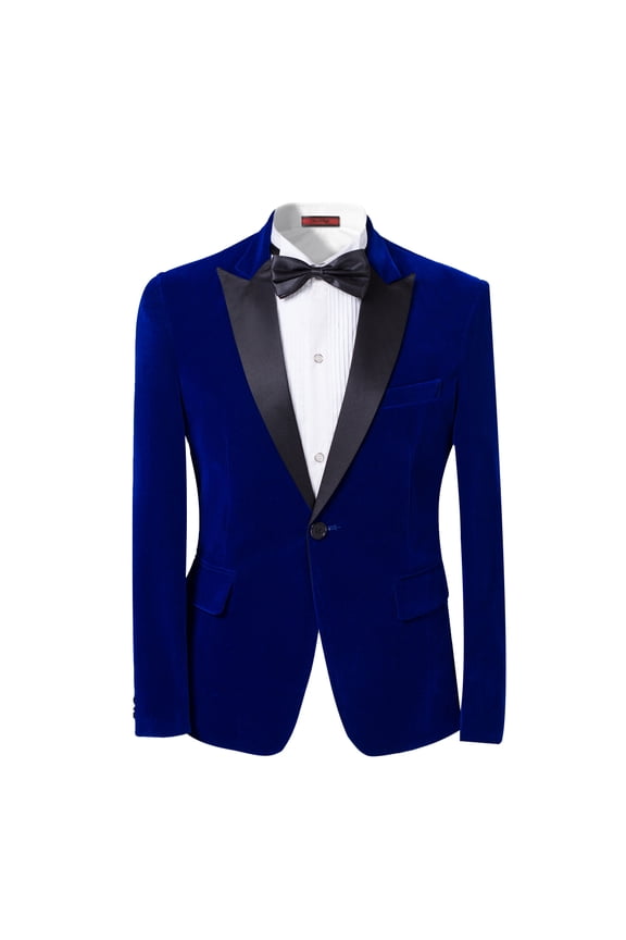 Velvet Business Jacket For Men Slim Fit Men's Peak Lapel Business Coat