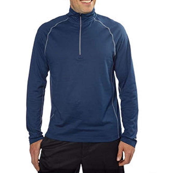 Cloudveil Men's 1/4 Zip Mock Neck Pullover (XX-Large, Navy)