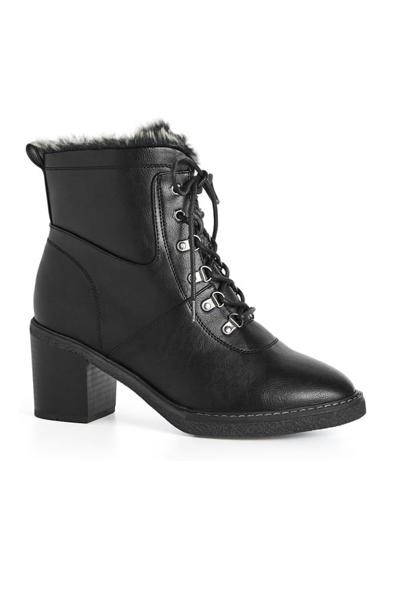 Women's Wide Fit Sarah Faux Leather Ankle Boots