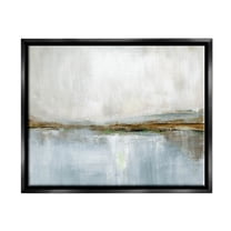 Cloudy Abstract Landscape Scene Abstract Painting Jet Black Framed Art Print Wall Art