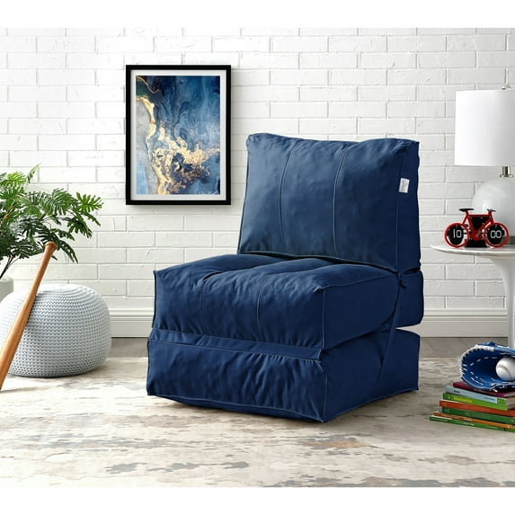 Cloudy Blue Nylon Chair - Indoor/ Outdoor Water Resistant, Foam Filling, Self-expanding