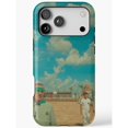 Shell Posster Blue Cloudy Blue Sky and Schoolyard Scene Tough Case for Apple iPhone ...