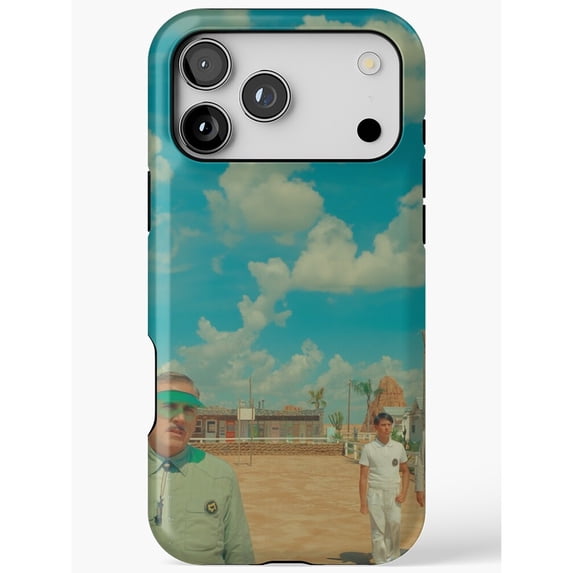 Shell Posster Blue Cloudy Blue Sky and Schoolyard Scene Tough Case for Apple iPhone ...