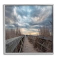thumbnail image 1 of Cloudy Coastal Boardwalk View Coastal Photograph Gray Framed Art Print Wall Art, 1 of 7