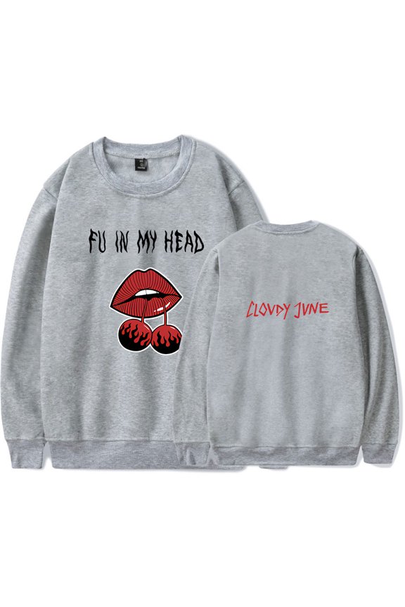 Cloudy June FU In My Head Crewneck Sweatshirt Merch Casual Sweatshirt Unisex Clothing