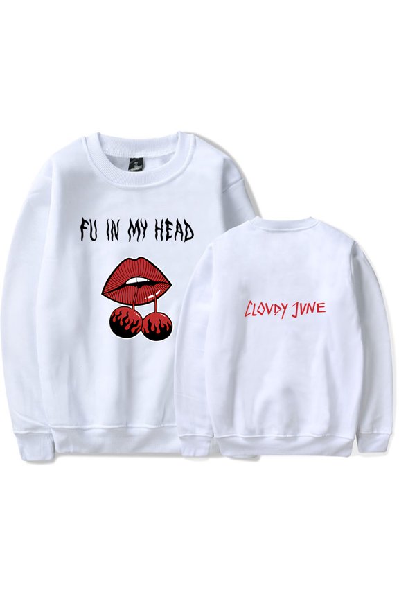 Cloudy June FU In My Head Crewneck Sweatshirt Merch Casual Sweatshirt Unisex Clothing
