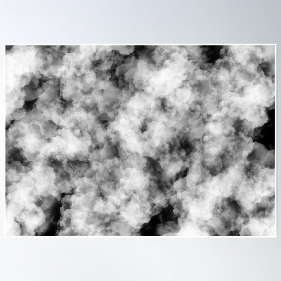 Cloudy Night Poster Wall Art, Modern Wall Decor, 12x18 UNFRAMED