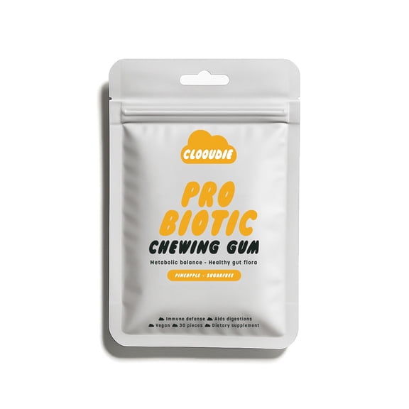 Cloudy Pro Biotic Chewing Gum, Sugar Free Gum, 30 Count