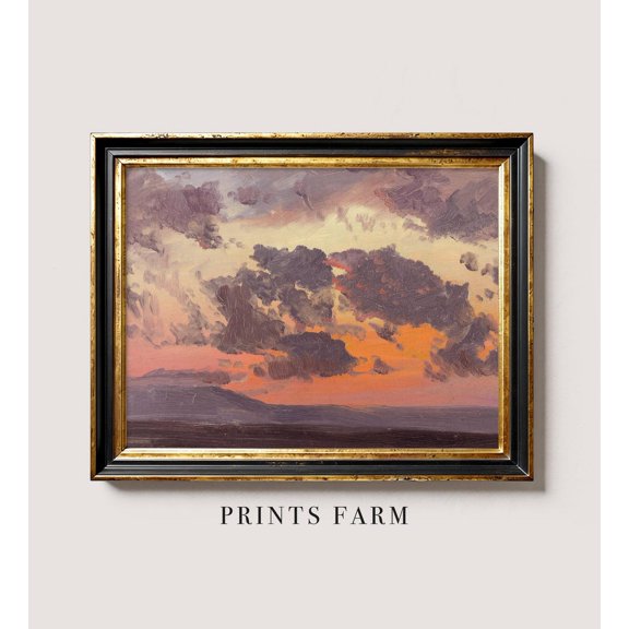 Cloudy Sky Print Sunset Landscape P313