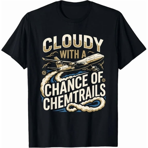 Cloudy With A Chance Of Chemtrails Conspiracy Theory Plane Casual ...