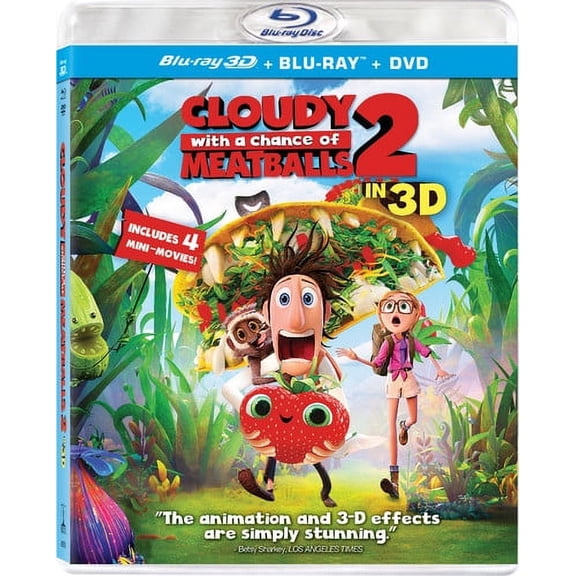 Cloudy With a Chance of Meatballs 2 (Blu-ray + Blu-ray + DVD)