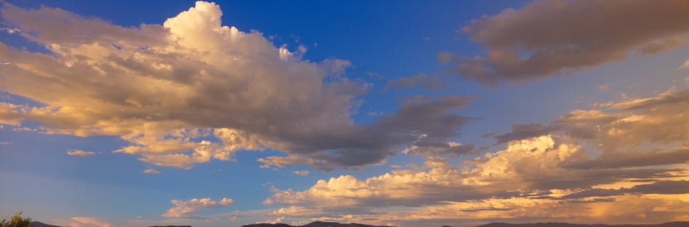 Cloudy sky in Oregon Canvas Art - Panoramic Images (27 x 9)