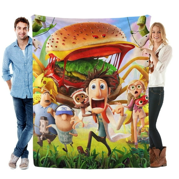 Cloudy with a Chance of Meatballs Blanket Soft Bed Sofa Cozy Throw Birthday Gift