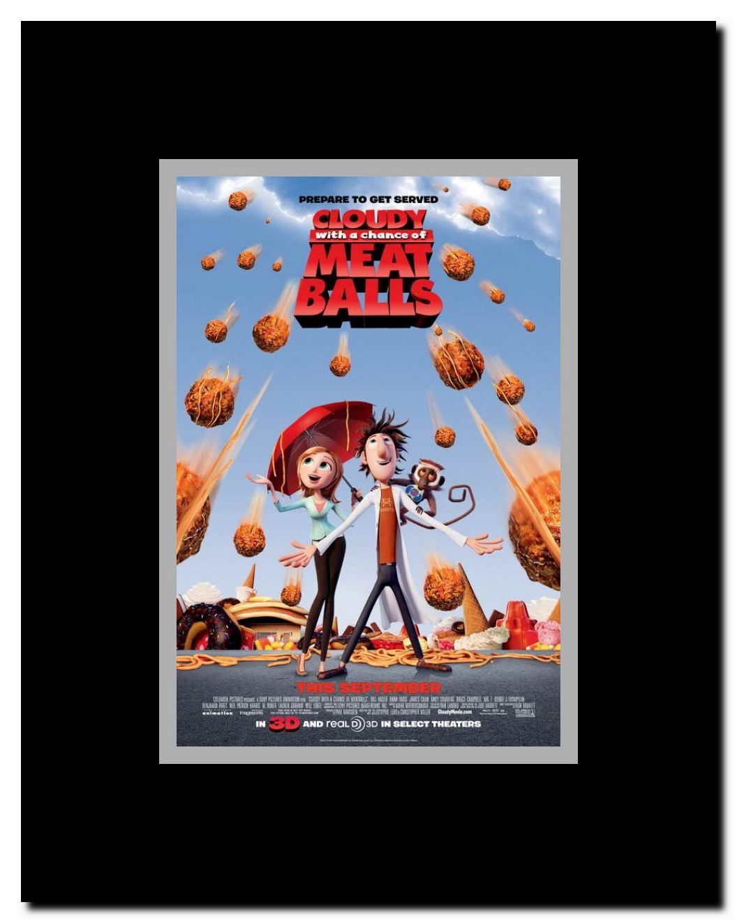 Cloudy with a Chance of Meatballs Framed Movie Poster