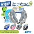 thumbnail image 1 of Cloudz Comfort Gel Memory Foam Travel Neck Pillow - Gray, 1 of 7