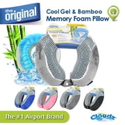 Cloudz Comfort Gel Memory Foam Travel Neck Pillow - Gray