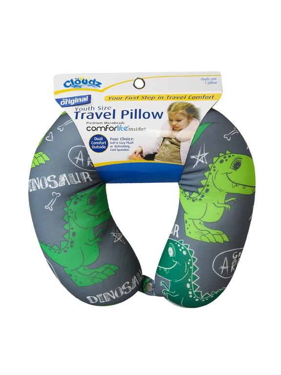 Kids Microbead Travel Neck Pillow - Dinosaur