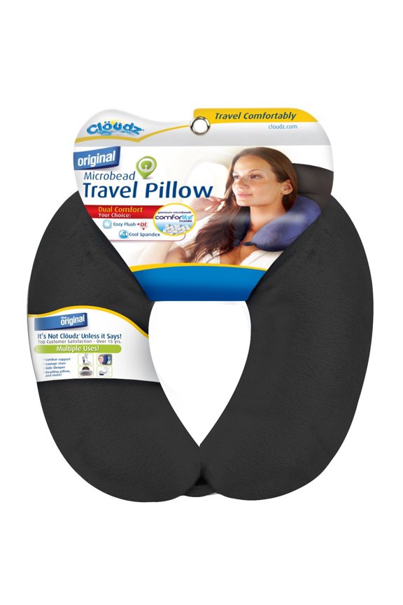 Microbead Travel Neck Pillow - Black