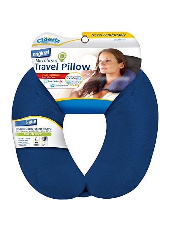 Microbead Travel Neck Pillow - Blue