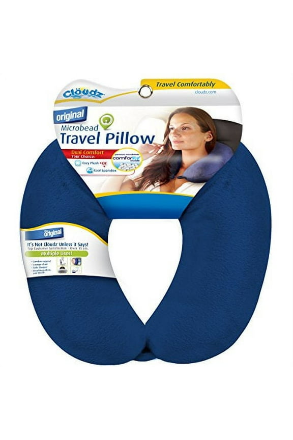 Microbead Travel Neck Pillow - Blue