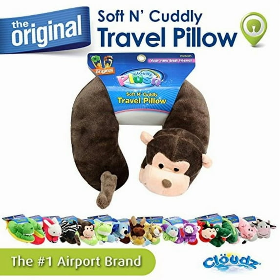 Cloudz Plush Animal Pillows - Monkey