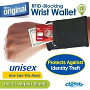 CLOUDZ : RFID Protection Travel Wrist Wallet - Black
