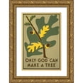 thumbnail image 1 of Clough, Stanley Thomas 11x14 Gold Ornate Wood Framed with Double Matting Museum Art Print Titled - Only God Can Make a Tree, 1938, 1 of 4