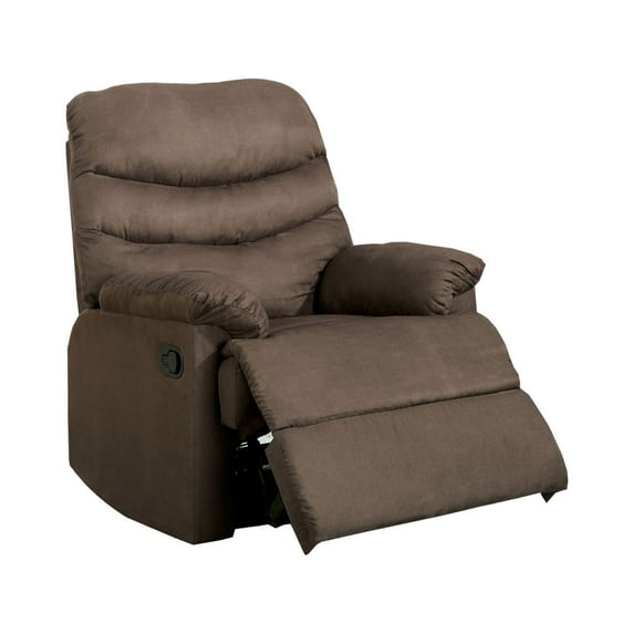 Cloumbus Transitional Microfiber Recliner Chair, Gray