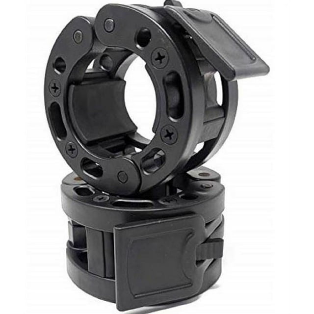 Clout Fitness Black Olympic Barbell Clamps 2in Set