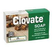 Clovate Organic Soap with Clove Oil & Eucalyptus Oil Irgasan DP 300 Allantoin & Vitamin E All Type of Skin