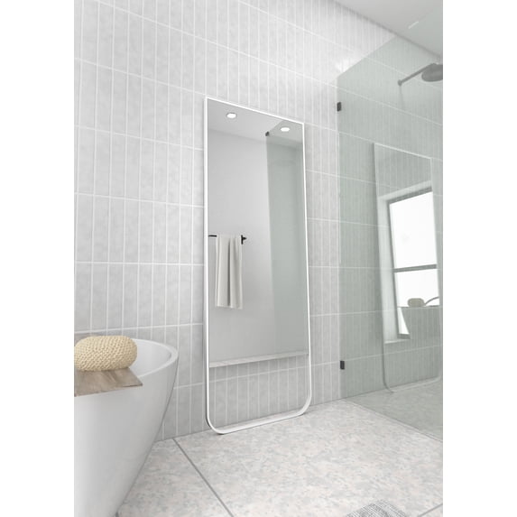 Clove 67 in x 24 in. Tall Rectangular Leaner Mirror Bottom