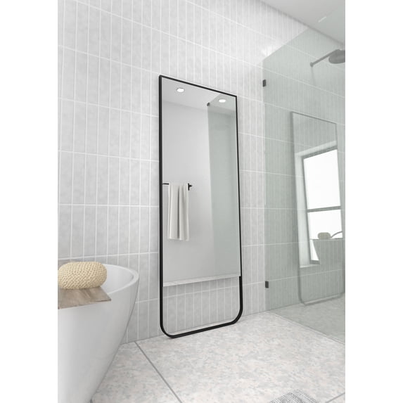 Clove 67 in x 24 in. Tall Rectangular Leaner Mirror Bottom
