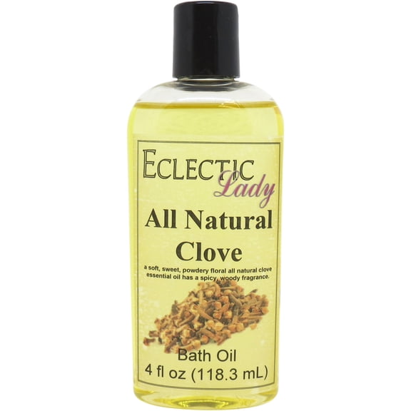 Clove Bath Oil - Scented Body Oil - Relaxing & Moisturizing Bathing Oil - Fragrance Body Oil For Dry & Rough Sensitive Skin - 4 oz