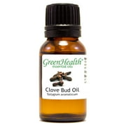 Clove Bud Essential Oil - 1/2 fl oz 15 ml Glass Bottle w/ Euro Dropper - 100% Pure Essential Oil by GreenHealth