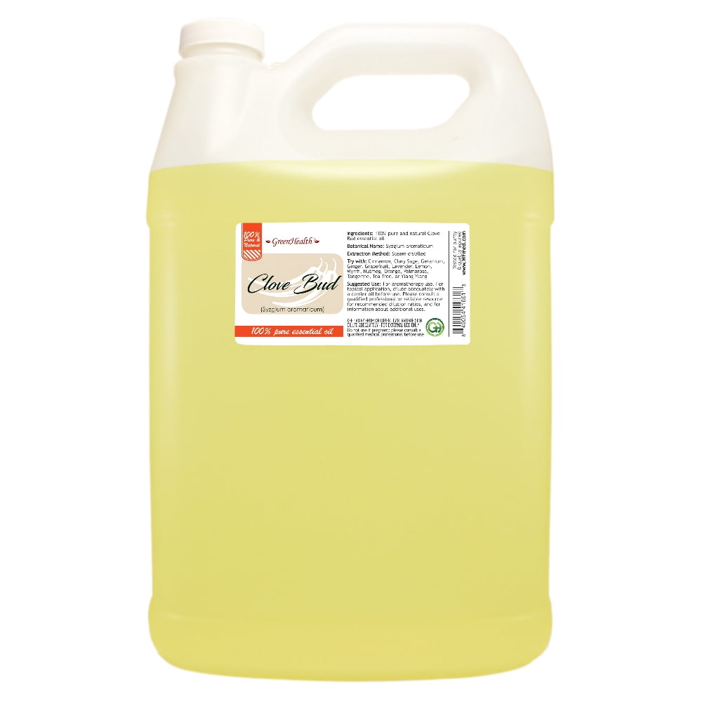 Clove Bud Essential Oil - 128 fl oz (1 Gallon) Plastic Bottle w/ Cap - 100% Pure Essential Oil by GreenHealth