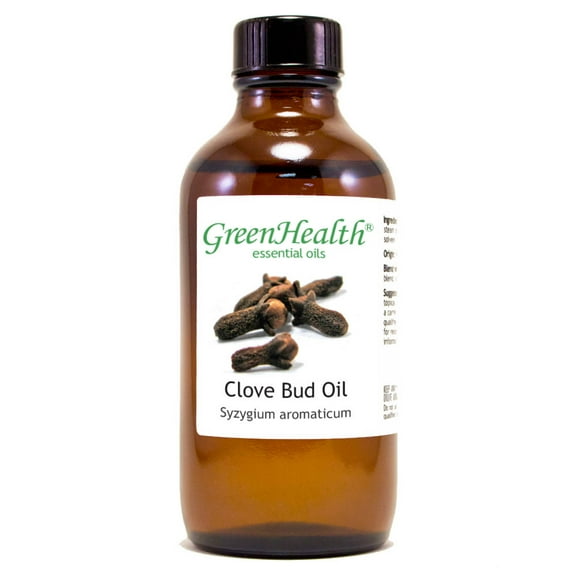 Clove Bud Essential Oil - 4 fl oz (118 ml) Glass Bottle w/ Cap - 100% Pure Essential Oil by GreenHealth