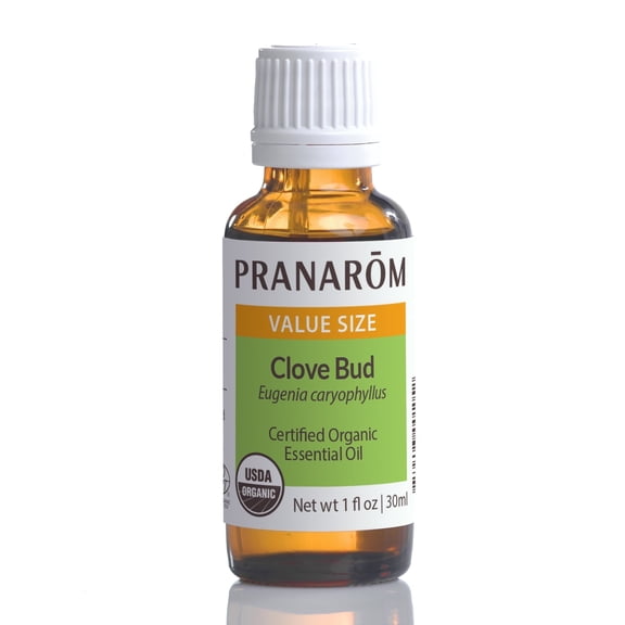 Pranarom USDA Certified Organic Clove Essential Oil (30ml), 100% Pure Undiluted Therapeutic Grade from Sri Lanka & Madagascar for Aromatherapy, Diffuser, Immune Support, DIY Cleaning, Warm Scent