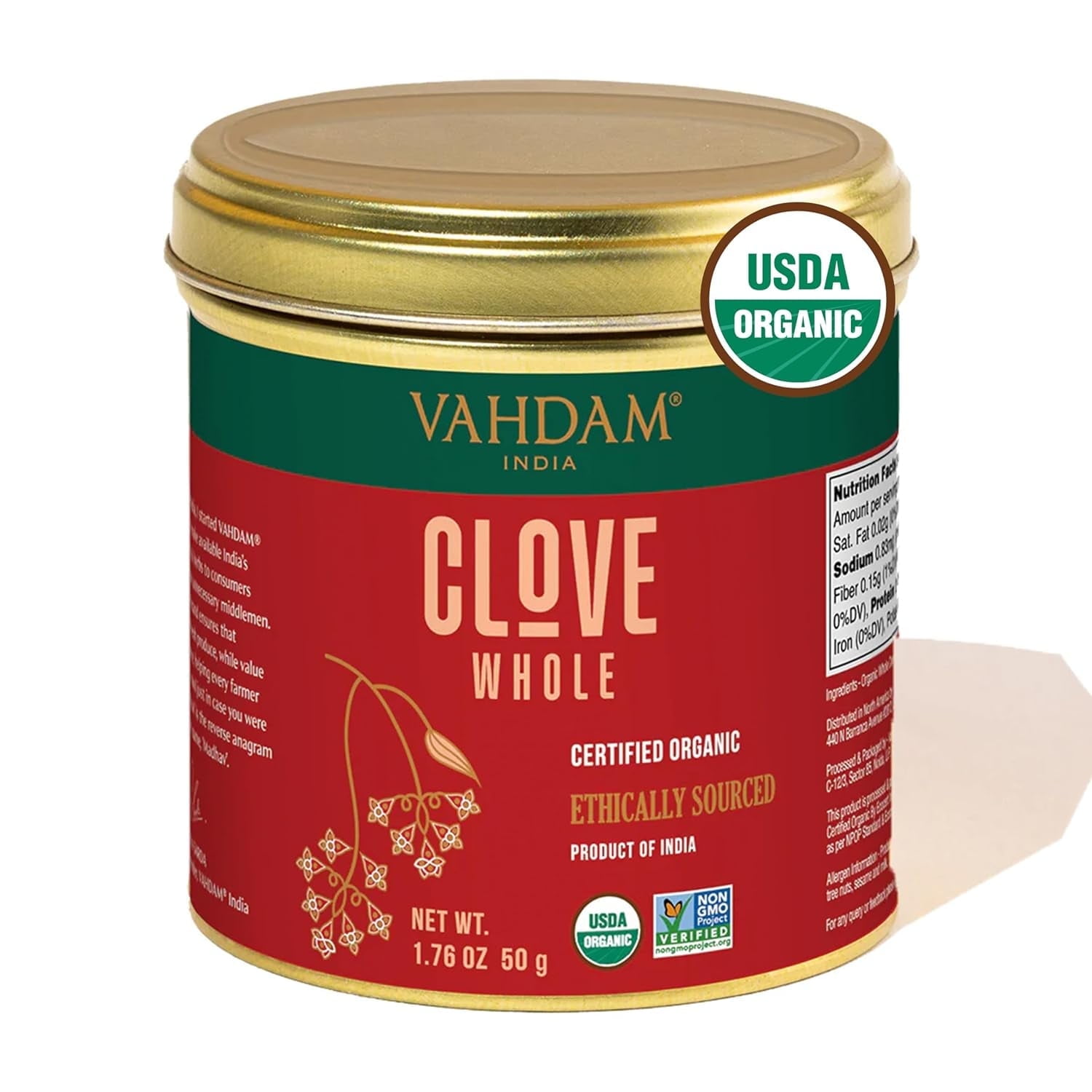 VAHDAM, Organic Clove Whole (1.76oz) Gluten Free, 