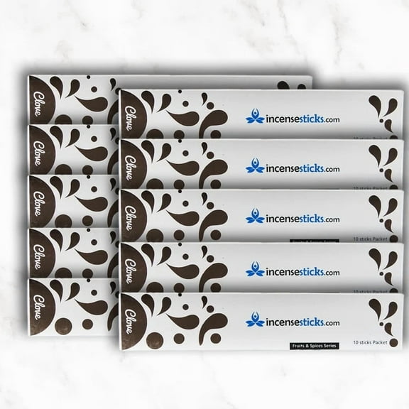 Clove Incense 8" inch 10 Sticks Pack: 10 Packs