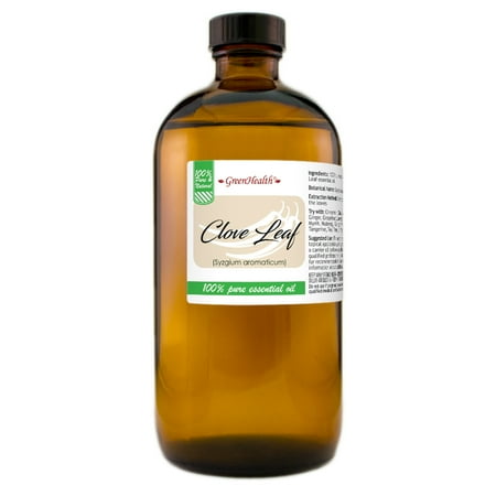 GreenHealth Clove Leaf Essential Oil 16 fl oz (473 ml) Glass Bottle with Cap