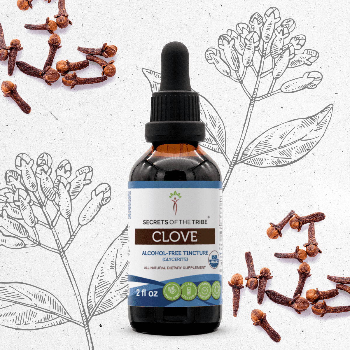 Secrets Of The Tribe Clove Organic Dietary Supplement, Natural Herbal ...