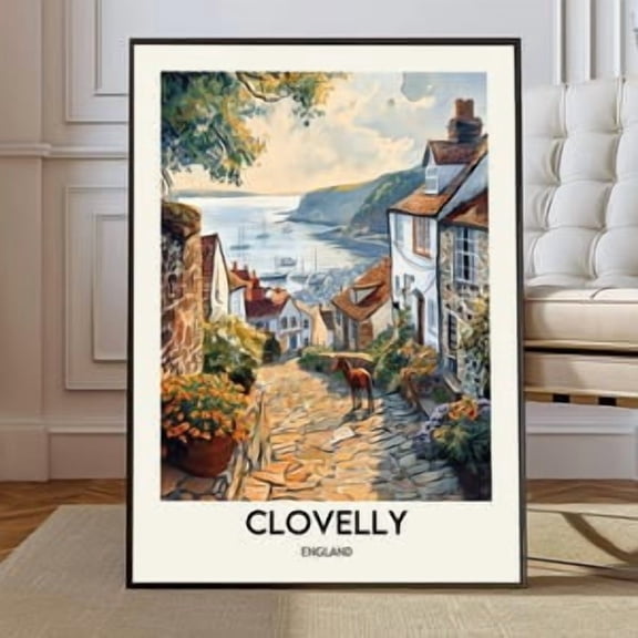 Clovelly Devon England Poster, Poster Home Decor, Poster Only