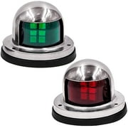 Clover 12V DC Red & Green LED Navigation Lights for Boats, Yacht and Port Side | 2 Pack