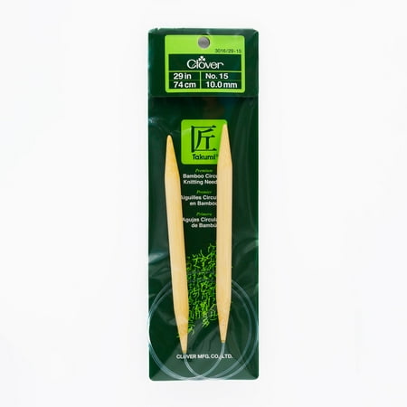 Takumi Bamboo Circular Knitting Needles 29"-Size 15/10mm