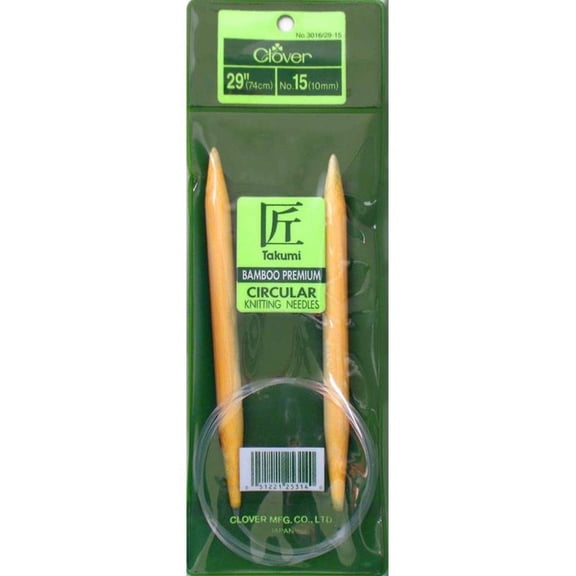 Clover Bamboo Circular Knitting Needle 29" 15
