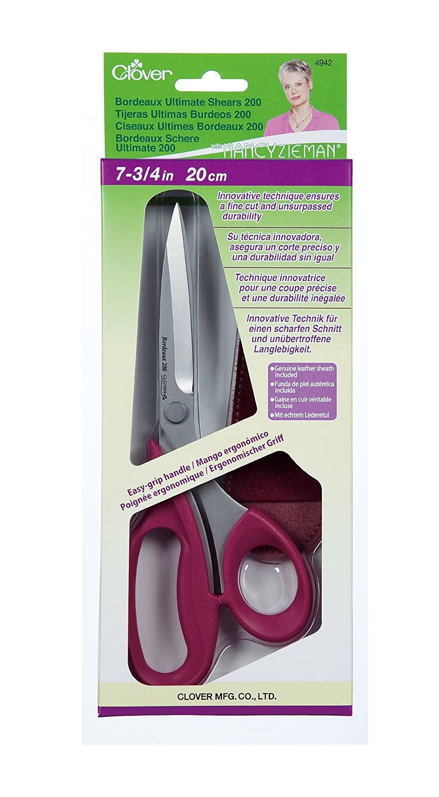 Clover 4942 Bordeaux Ultimate Shears 200, Red