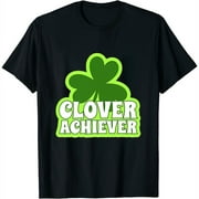 Clover Achiever Womens T-Shirt Black Small